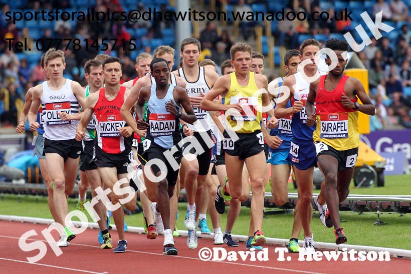 Mens 5000 metres, British Championships, Birmingham. Photo: David T. Hewitson/Sports for All Pics